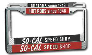 So-Cal Speedshop License Plate Frame - Hot Rods