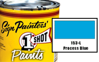 1 Shot Lettering Enamel - Process Blue 1/2 Pint
