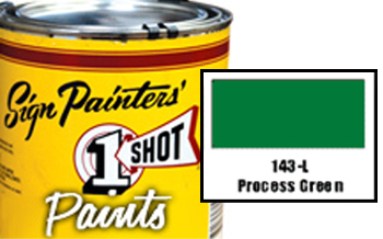 1 Shot Lettering Enamel - Process Green 1/2 Pint
