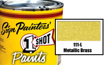 1 Shot Lettering Enamel - Metallic Brass 1/2 Pint