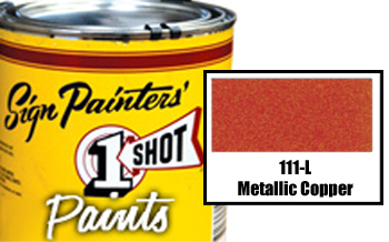1 Shot Lettering Enamel - Metallic Copper 1/2 Pint