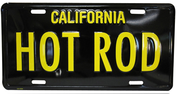 California Hot Rod Plate