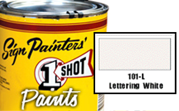1 Shot Lettering Enamel - Lettering White 1/2 Pint