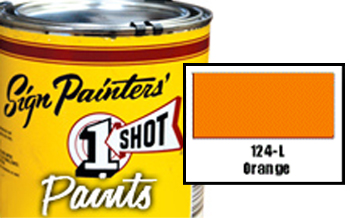 1 Shot Lettering Enamel - Orange 1/2 Pint