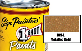 1 Shot Lettering Enamel - Metallic Gold 1/2 Pint