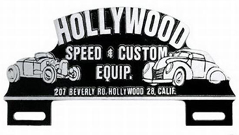 Hollywood Speed Plaque