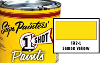 1 Shot Lettering Enamel - Lemon Yellow 1/2 Pint